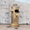Arte de Hierro Vintage Estilo Industrial Creativo y Único Hidrante de Incendios Cubo de Basura Metálico Grande con Tapa y Pedal de Pie para Sala de Estar y Uso en Exteriores
