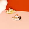Accesorios DIY Estilo Princesa Chanel Labial Labios Sombrero Aleación Accesorios de Goteo de Aceite Colgante Llavero