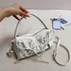 Bolso cruzado de un solo hombro de moda plisado estilo coreano para mujer, nuevo bolso cuadrado pequeño texturizado chic de principios de otoño 2026 Ins