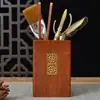 Fábrica de Fujian atacado cerimônia do chá de madeira seis cavalheiros jacarandá ébano clipe de chá colher de chá faca de chá conjunto de chá kung fu
