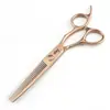Tesoura de Cabeleireiro de Luxo Dourada Personalizada Sup Tendência Tesouras de Corte de Cabelo Tesouras Planas Tesouras para Franja de 6,0 polegadas