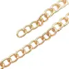 Corrente Multi-Formato de Alumínio Ultraleve, Corrente com Padrão Diamantado Martelo em Malha Multicor, Corrente para Decoração de Bolsas, Joia Semi-Acabada