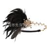 Faixa de cabelo de penas retrô europeia e americana Cross Border 1920S Gatsby Halloween Headwear Bola de Natal Tassel Headwear