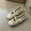 Zapatos Mary Jane retro de lunares con lazo para mujer, colección otoño 2026, suela suave, punta poco profunda, versátiles, antideslizantes, bailarinas planas
