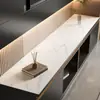 Tapete protetor de bancada para rack de TV com padrão de mármore, toque de luxo leve e de alta qualidade, tapete de mesa para aparador, sapateira, adega, toalha de mesa anti-sujeira