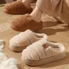 Pantuflas de algodón para el hogar para hombres y mujeres, parejas, nuevo modelo 2026, invierno, interiores, antideslizantes, suela suave, felpa, cálidas, peludas