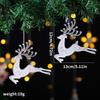 Cross Border 2PC Decoração de Árvore de Natal Acrílico Transparente Floco de Neve Alce Anjo Menina Pingente Decoração de Atmosfera de Natal