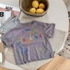 2026 Ropa Infantil Verano Estilo Coreano Estampado Reactivo Camiseta de Manga Corta para Niñas Camiseta Interior de Verano para Niños 123292