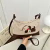 Nova Bolsa Transversal Cartoon Versátil da Moda Filhote Marrom 2026 Bolsa de Ombro Única Grande Capacidade Fofa