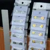 Joias para Piercing de Aço Inoxidável Brincos Cheios de Diamante Mini Esféricos Diamantados Tachos de Orelha Que Não Desbotam Frete Grátis