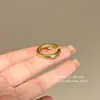 "Estrela do Crepúsculo" Anel Dourado Vintage Retrô Medieval com Diamante Incrustado Anel Aberto para Empilhar no Dia a Dia