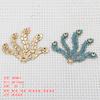 60706-1 Cobre Hecho a Mano DIY Pluma Fénix Corona para el Cabello Pasador Accesorios Hanfu Material Base 64*77mm Estilo Antiguo