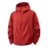 Jaqueta Casuais de Softshell com Capuz à Prova de Vento e Respirável para Primavera e Outono, para Caminhada ao Ar Livre e Trabalho, para Homens e Mulheres