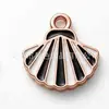 CA-13 Nuevo Estilo Serie Oceánica Colgante de Concha de Colores Simulados con Goteo de Aceite Charm para Pulsera DIY Accesorios de Joyería