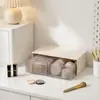 Caja organizadora de cosméticos, tocador, estante para brochas de maquillaje y labiales, caja organizadora y de almacenamiento para cuidado de la piel en baño y tocador