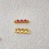 Pulsera Multihilera Chapada en Oro de Cobre Puro 18K Espaciadores Espaciadores de Cuatro Filas/Cinco Filas Accesorios para Joyería DIY Materiales Hechos a Mano