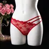 Bragas de Encaje Sexy para Mujer, Puramente Eróticas, con Entrepierna Abierta, Tanga Hueco Atractivo de Cintura Baja para Provocar