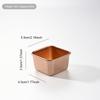 Acero Inoxidable 304 Tapa de Silicona Cocina Hogar Cuadrado Plato para Dips Portátil a Prueba de Fugas Taza Dorada para Salsas con Tapa 180ml