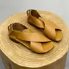 Sandalias Retro Hechas a Mano de Verano 2025 Talla Grande Piel Suave Casual para Exteriores Planas Romanas de Playa para Mujer