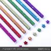 Venta al por mayor de estrellas de origami con impresión a color creativa de varios tamaños, estrellas apiladas DIY, papelería creativa hecha a mano para estudiantes