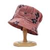 Sombrero para Otoño e Invierno de Mediana Edad y Personas Mayores Sombrero de Maceta Floral Nuevo Sombrero de Pescador con Protección Solar Sombrero Plegado de Abuela Sombrero de Anciana Flor Grande