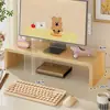 Soporte elevador de computadora de madera maciza, elevador de monitor de escritorio, organizador de estación de trabajo, base de soporte, dispositivo de soporte de pantalla