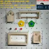 Accesorios Personalizados para Tablero Perforado, Estantes de Madera Maciza, Palitos de Madera, Cerillos de Colores, Estantes de Almacenamiento Multifuncionales, Accesorios Decorativos