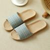 Pantuflas de Lino Frescas de Verano Estilo Japonés con Lazo para Mujer y Hombre con Suelas Suaves para Uso en Casa