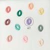 Acrílico mão pintura cadeia 17x 23mm colorido macaron cadeia fivela anel diy cadeia jóias acessórios