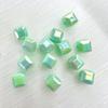 Cuentas prismáticas cuadradas pequeñas de 8 mm de color sólido transparente alto, chapadas en color UV, material para abalorios para hacer cadenas para teléfonos móviles, collares de cuentas, accesorios de joyería