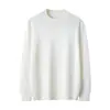 Suéter de Punto Sin Costuras Primavera 2026 Cuello Redondo para Hombre Lavable a Máquina Capa Base Suéter 100% Lana Ultrafina de Hilo Fino