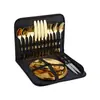 Conjunto de Louças Portátil para Exterior para 2 Pessoas, Talheres de Aço Inoxidável, Tigelas, Hashis e Pratos, Equipamento Portátil Estilo Camping para 4 Pessoas