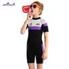 Nuevo Traje de Buceo Infantil 2.5mm de una Pieza Manga Corta Térmico para Niñas, Shorts Engrosados a Prueba de Frío para Surf y Snorkel