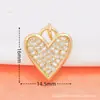 Ventas Directas de Fábrica, Venta al por Mayor de Artículos en Stock, Chapado en Oro Real Microincrustado de Cobre 18K, Colgante en Forma de Corazón Chapado en Oro