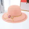 Sombrero de Verano con Ala Ancha para Mujer, Protección Solar, Sombrero de Paja con Lazo, Elegante Sombrero de Paja Transpirable con Ala Ancha para Vacaciones en la Playa