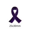 Insignia Metálica Rosa y Azul con Cinta de Lazo, Pegatina para Teléfono, Broche de Concienciación sobre el Cáncer de Mama, Regalo de Caridad en Stock