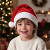 Nuevo gorro navideño para adultos y niños, decoración navideña, gorro de felpa de terciopelo rojo y dorado, regalo para fiestas navideñas