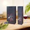 Bolsa de Papel Kraft para Vino Tinto, Bolsa de Tienda de Conveniencia, Bolsa Negra para Cigarrillos, Bolsa de Hombro Engrosada para el Festival Qingming, Bolsa Doble para Vino