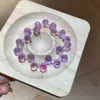 Pulsera de Cristal con Borla de Amatista Natural y Perlas Pulsera de Lujo Ligero de Gama Alta Nueva Moda China Joyería para Mujer