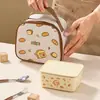 Bolsa térmica quadrada grande à prova d'água de desenho animado japonês, bolsa de almoço, bolsa de gelo para conservação de alimentos frescos, bolsa para lancheira de estudante, bolsa de piquenique