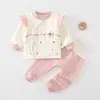 Conjunto Separado para Bebé Otoño Invierno Calidez Clase A Unisex Ropa Interior Acolchada para Bebé Cintura Alta Protección de Barriga No Necesita Quitarse Ropa de Otoño Pantalones de Otoño