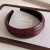 Diadema de Cuero Nueva Moda Transfronteriza con Cabeza Cóncava y Convexa, Diadema de Gama Alta de Parte Superior Alta, Pinza para el Cabello de Ala Ancha Versátil para Lavado de Cara, Tocados