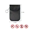 Nova Bolsa de Chaveiro Pequena de Fibra de Carbono Colorida com Blindagem RFID para Controle Remoto de Carro, Camada Dupla de Blindagem de Sinal, Antifurto e Antiperda