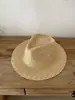 Sombrero de Paja Panama Edición Limitada Fumeng para Mujer, Sombrero de Paja Jazz para Sol de Playa Vacaciones Primavera/Verano
