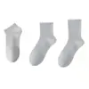 Calcetines de Algodón para Hombre de Color Sólido a Media Pantorrilla para Primavera y Verano, Antideslizantes, Anti-Fricción, Alta Elasticidad, Cómodos, Versátiles, Estilo de Lazo en la Cintura, Calcetines de Media Pantorrilla para Mujer