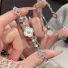Pulsera de Flor Hueca de Circonita Dulce Estilo Coreano, Lujo Ligero, Sensación de Alta Gama, Joyería con Diseño de Nicho Elegante