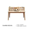 Escritorio con estantería, mesa integrada, escritorio de computadora, escritorio de oficina moderno simple, escritorio de estudio para estudiante montado en la pared para dormitorio de apartamento pequeño