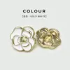 Botones de Flor de Moda Tops para Mujer Traje Botones Decorativos de Camelia Abrigo Suéter Botones Metálicos con Forma de Flor