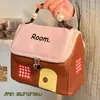 Bolsa de Cosméticos con Forma de Casa Pequeña Dopamina al por Mayor para Mujer, Neceser Portátil, Bolsa de Almacenamiento de Maquillaje Impermeable de Gran Capacidad