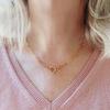 Europa y Estados Unidos clip de acero inoxidable INS transfronterizo colgante de círculo cadena clavicular colgante DIY personalidad simple hombres y mujeres